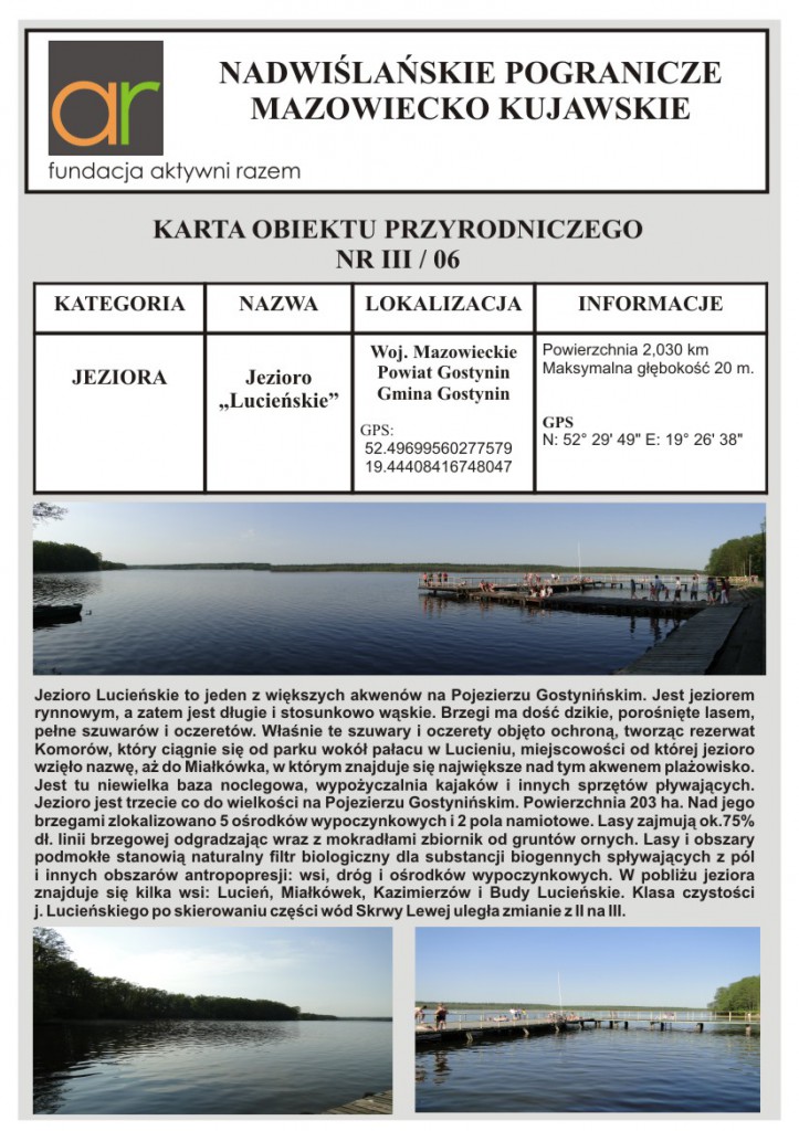 KARTA Jezioro Lucienskie