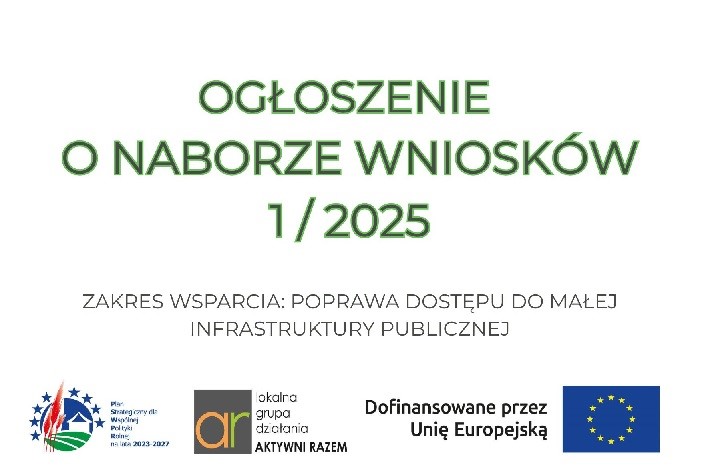 OGŁOSZENIE O NABORZE WNIOSKÓW 1/2025