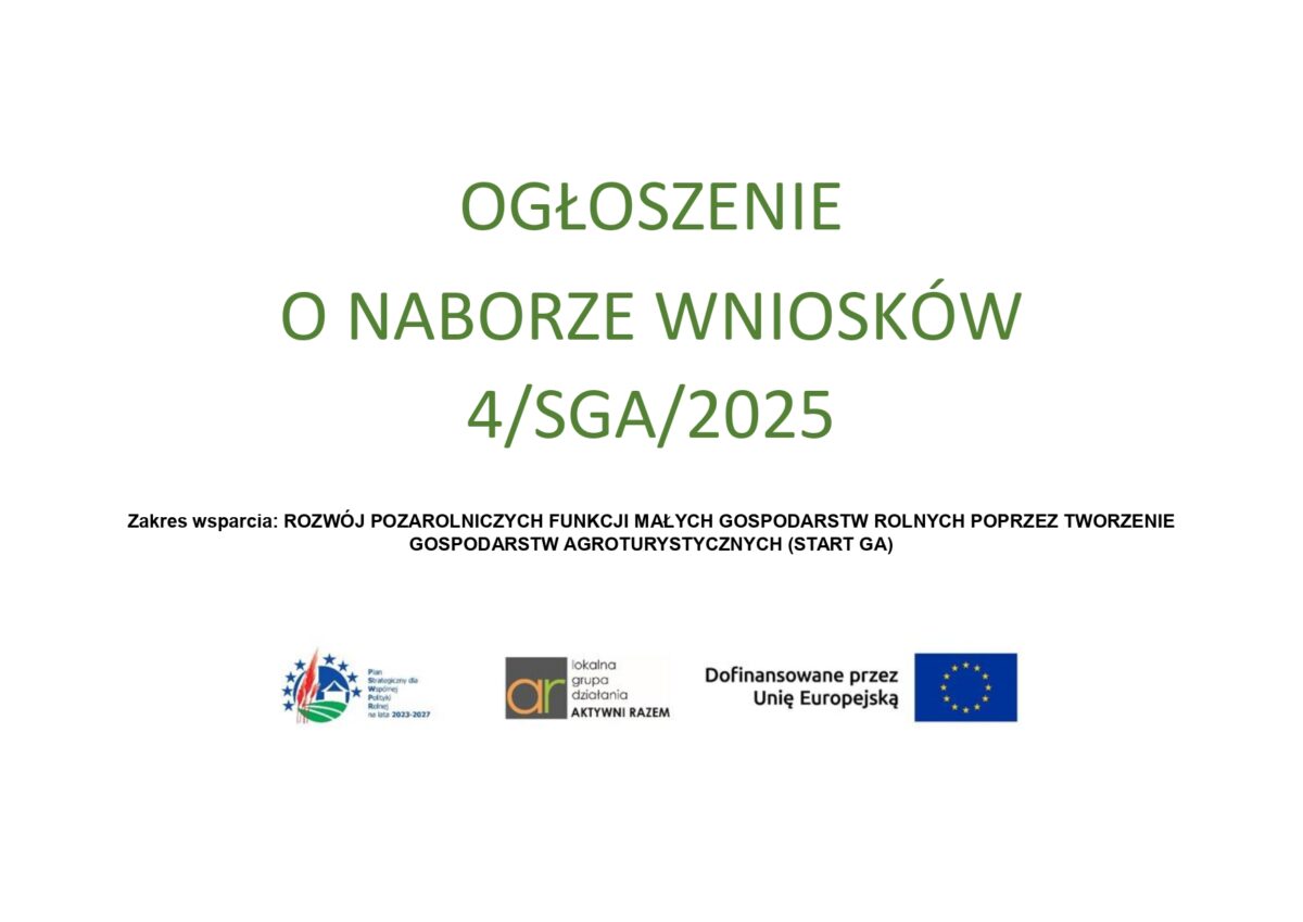 OGŁOSZENIE O NABORZE NR 4/SGA/2025