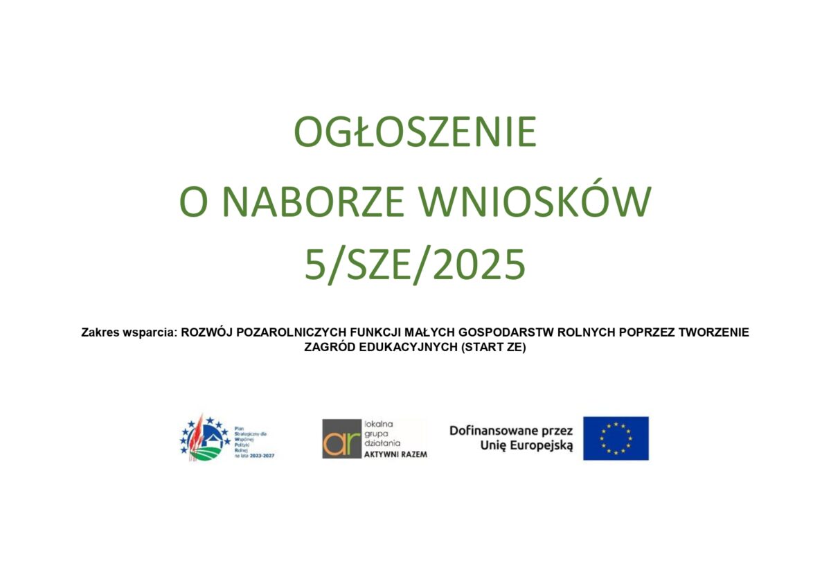 OGŁOSZENIE O NABORZE NR 5/SZE/2025
